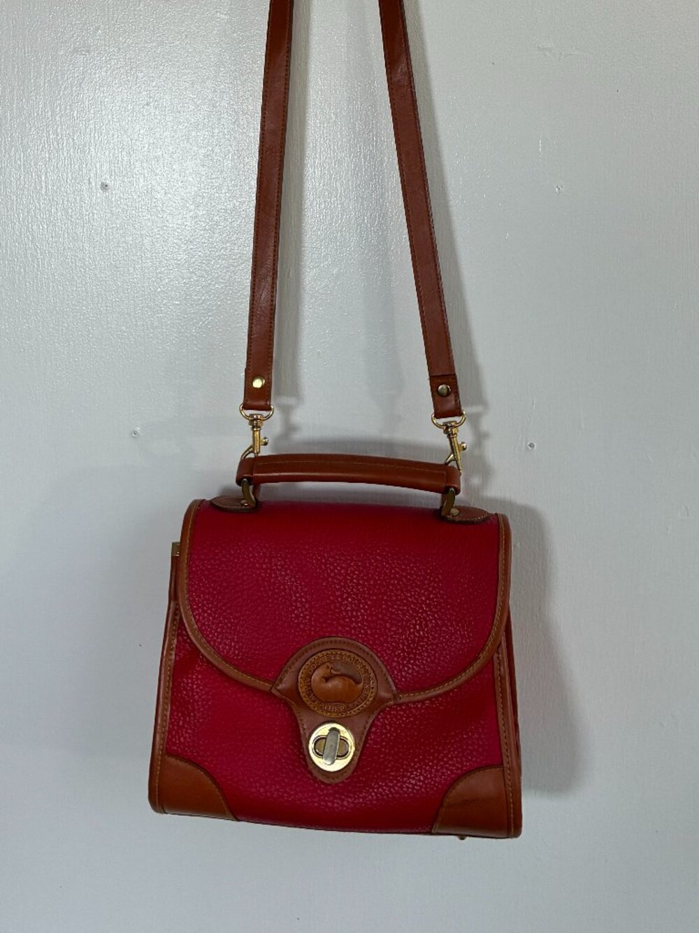 Vintage Red Leather Dooney & Bourke Purse